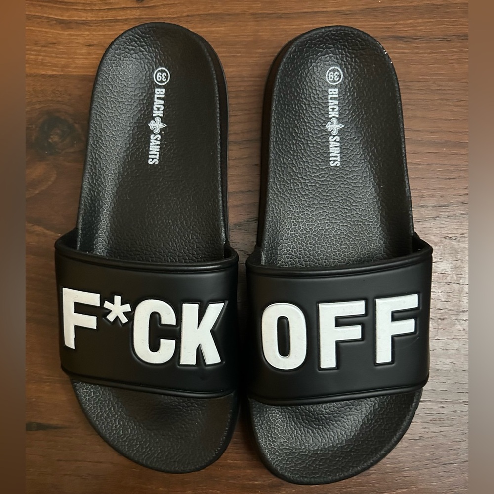 NWOT F*CK OFF sandals - size 8